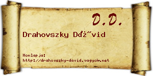 Drahovszky Dávid névjegykártya