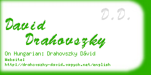 david drahovszky business card